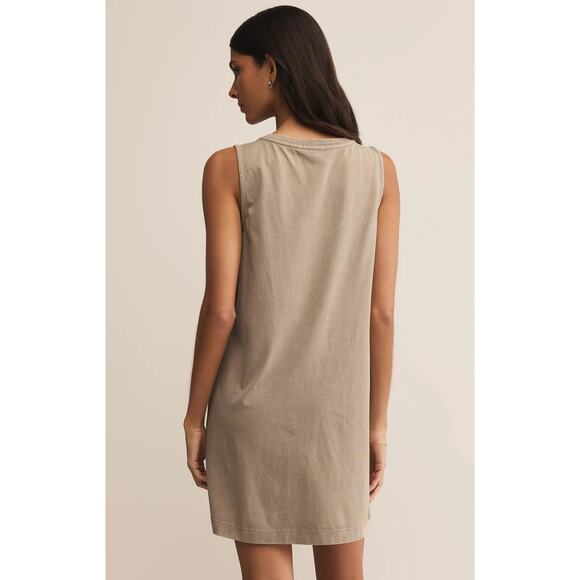 Z Supply Sloane V-Neck Mini Dress - Pebble Moon NWT SIZE XL - Picture 2 of 3